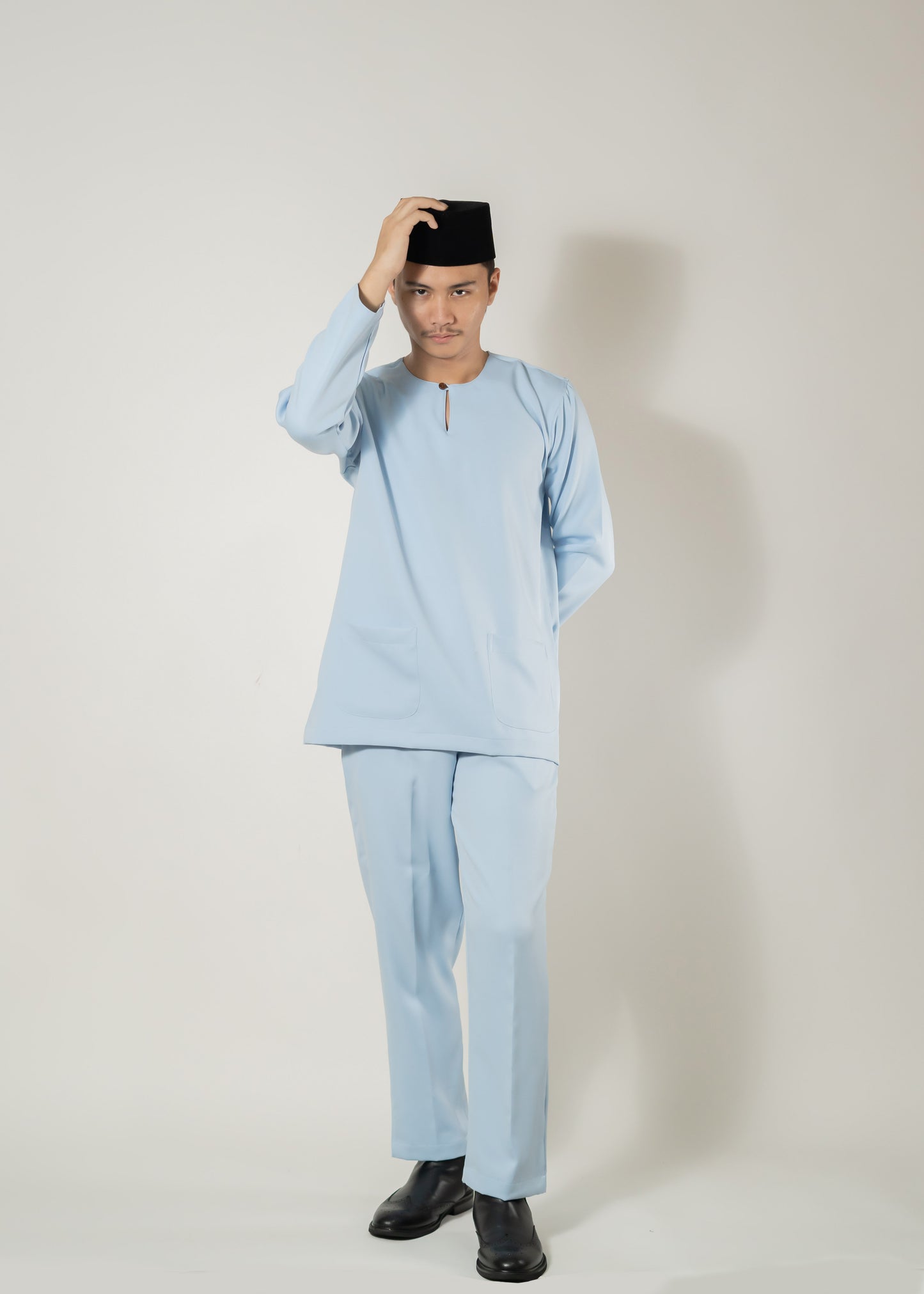 Baju Melayu Teluk Belanga Baby Blue Clearance Sale
