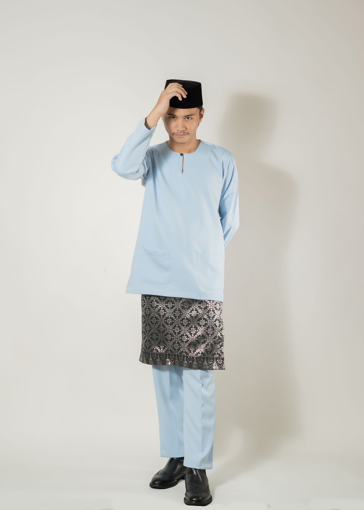 Baju Melayu Teluk Belanga Baby Blue Clearance Sale