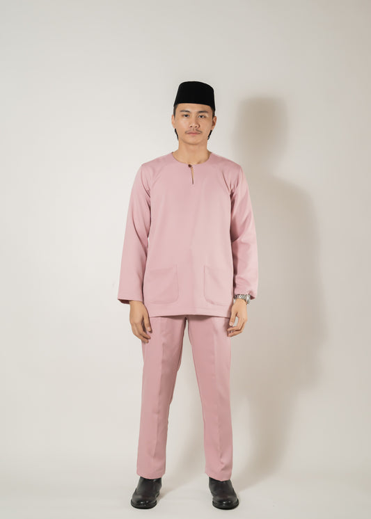 Baju Melayu Teluk Belanga Dusty Pink Clearance Sale