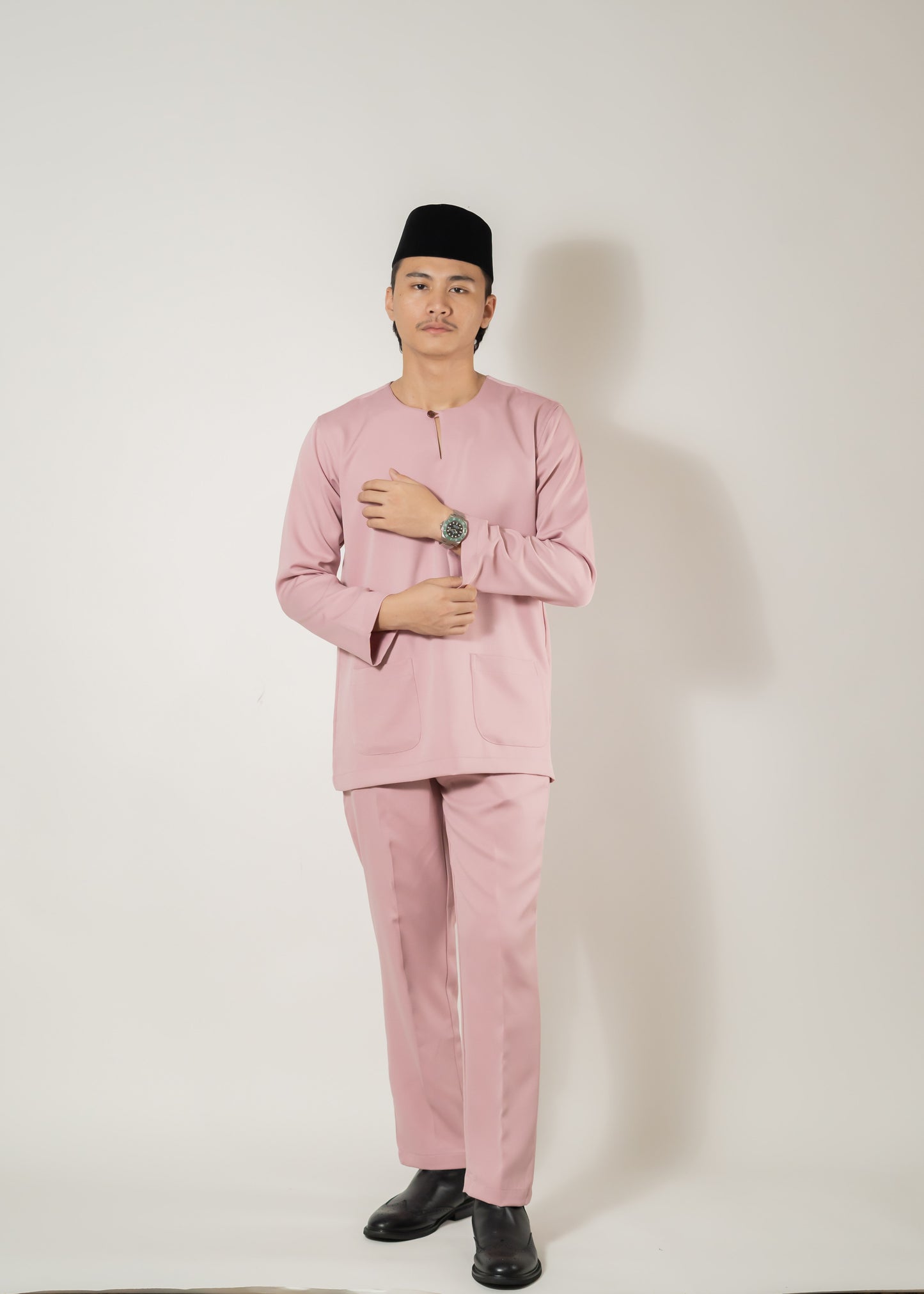 Baju Melayu Teluk Belanga Dusty Pink Clearance Sale