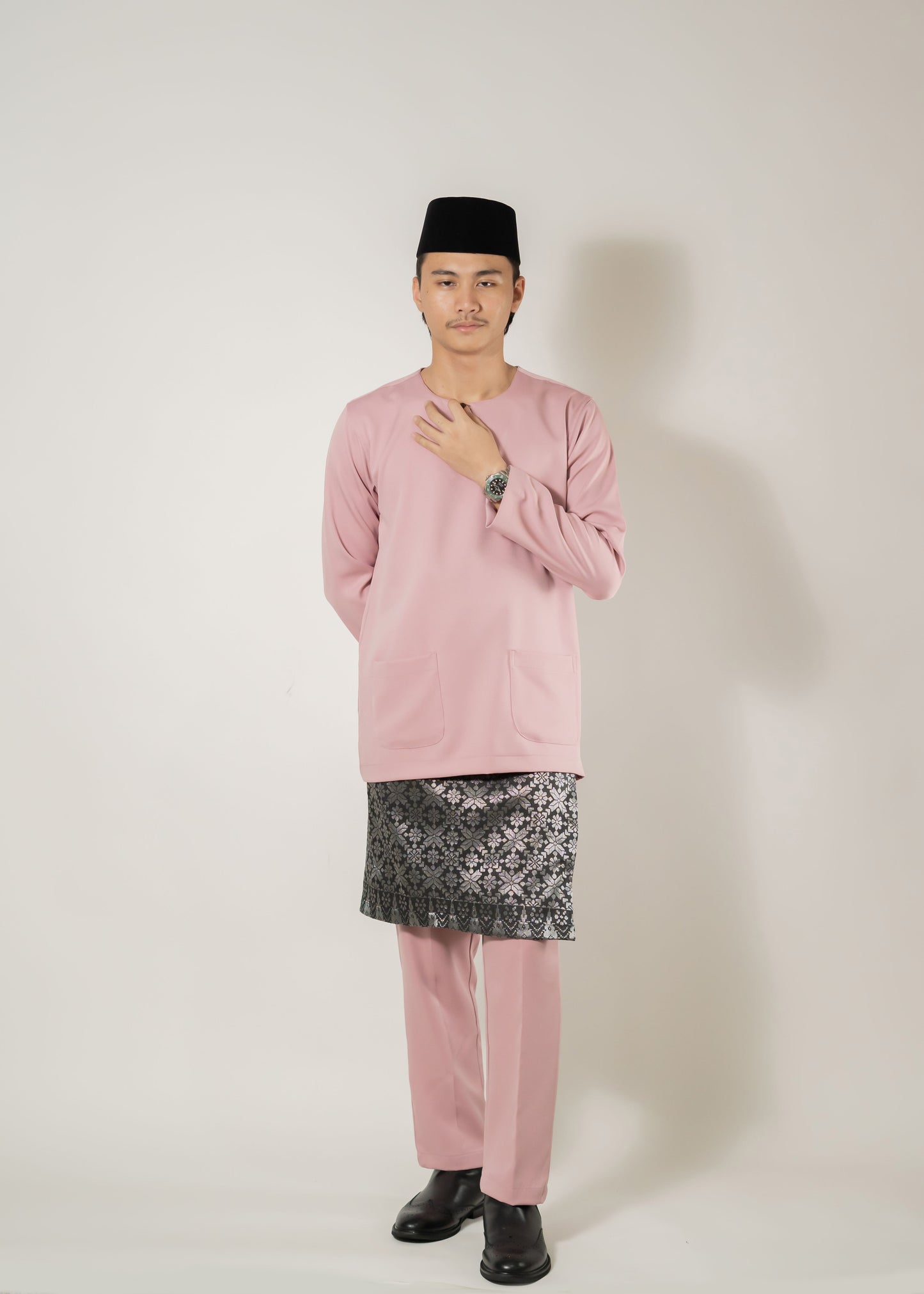 Baju Melayu Teluk Belanga Dusty Pink Clearance Sale