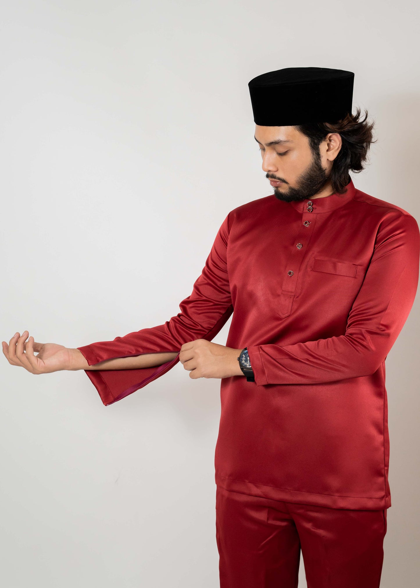 Baju Melayu Duchess Maroon Clearance Sale