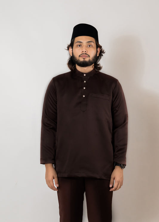 Baju Melayu Duchess Dark Brown Clearance Sale