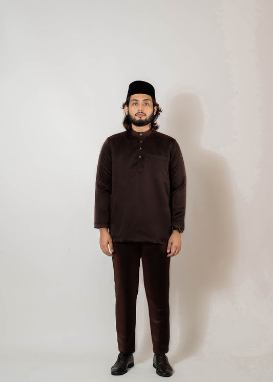 Baju Melayu Duchess Dark Brown Clearance Sale