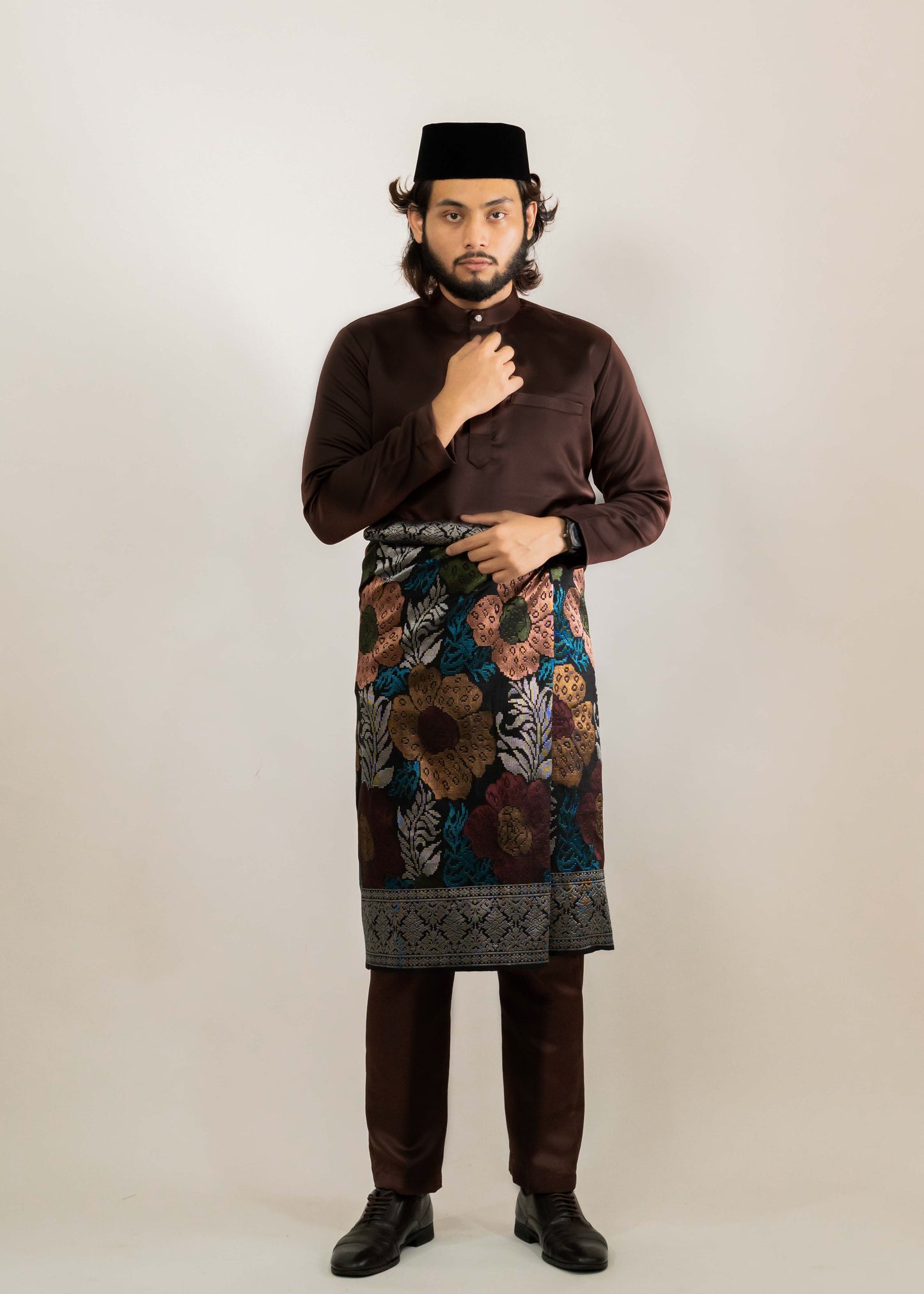 Baju Melayu Duchess Dark Brown Clearance Sale