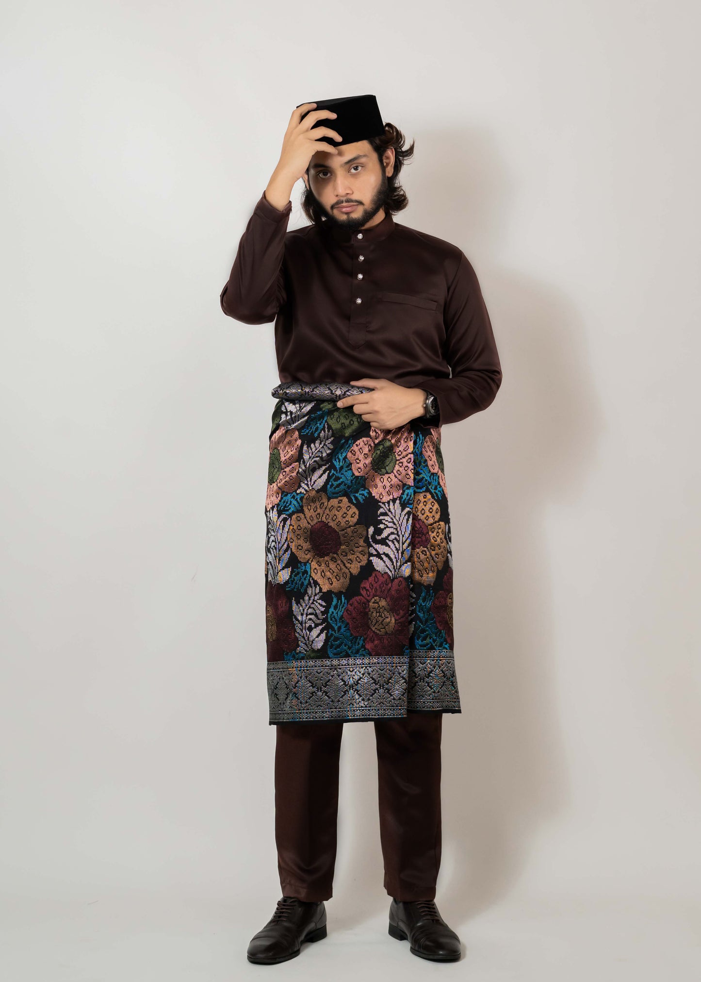 Baju Melayu Duchess Dark Brown Clearance Sale