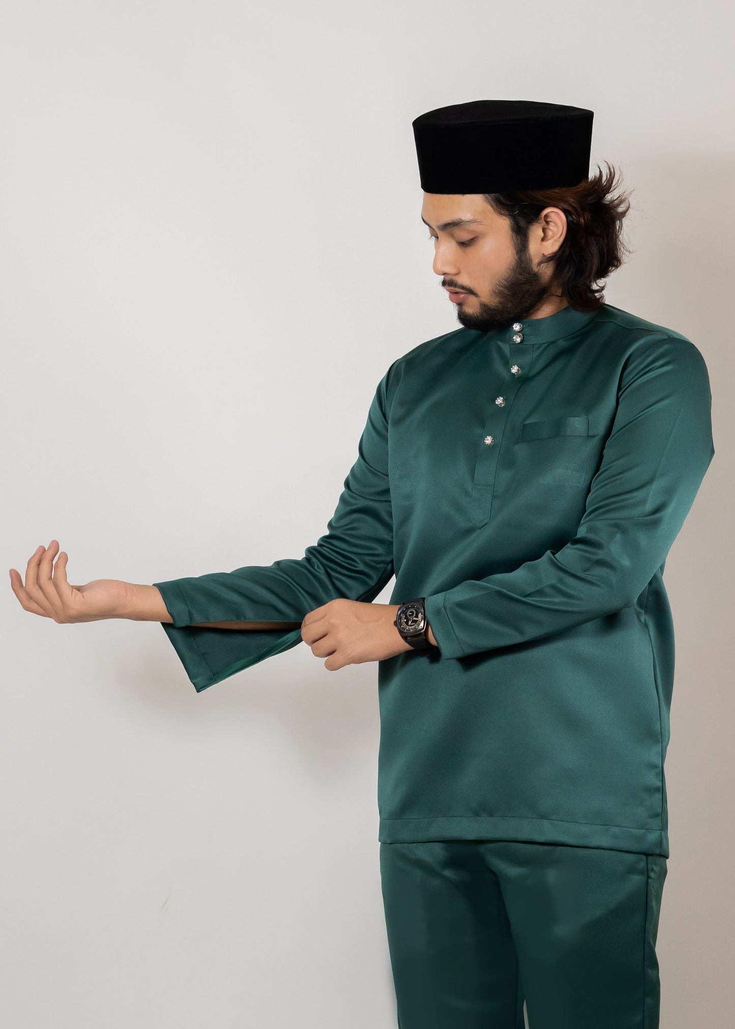 Baju Melayu Duchess Emerald Green Clearance Sale