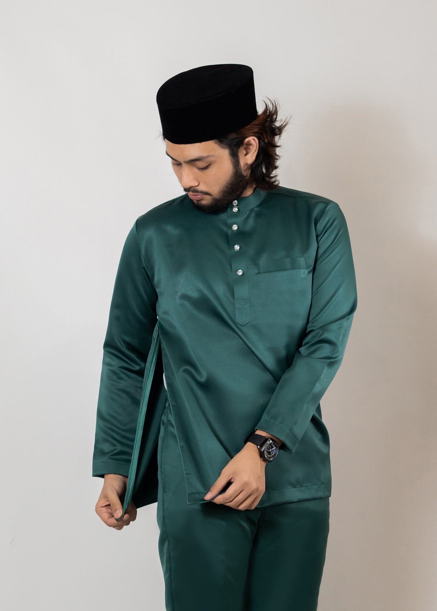 Baju Melayu Duchess Emerald Green Clearance Sale