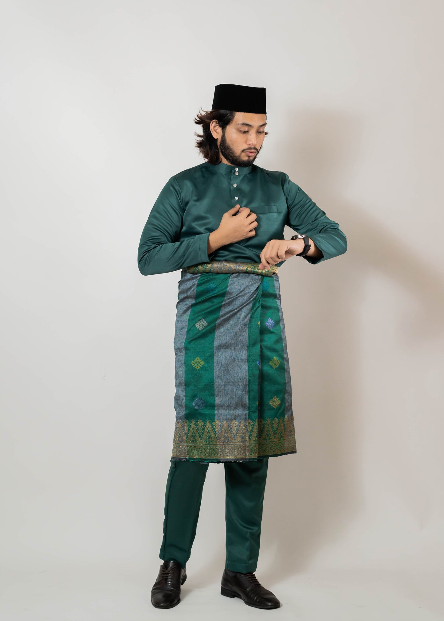 Baju Melayu Duchess Emerald Green Clearance Sale