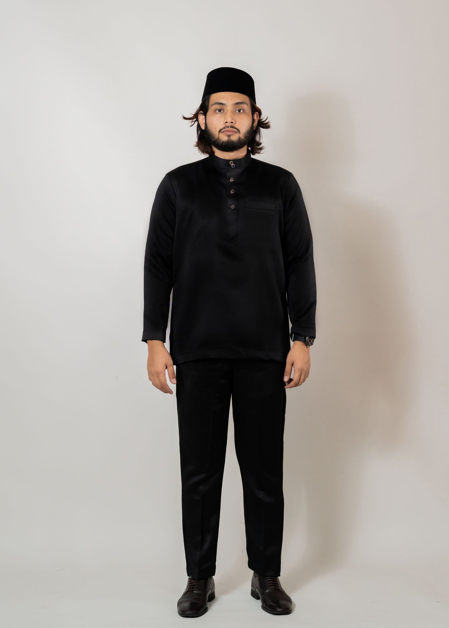Baju Melayu Duchess Black Clearance Sale