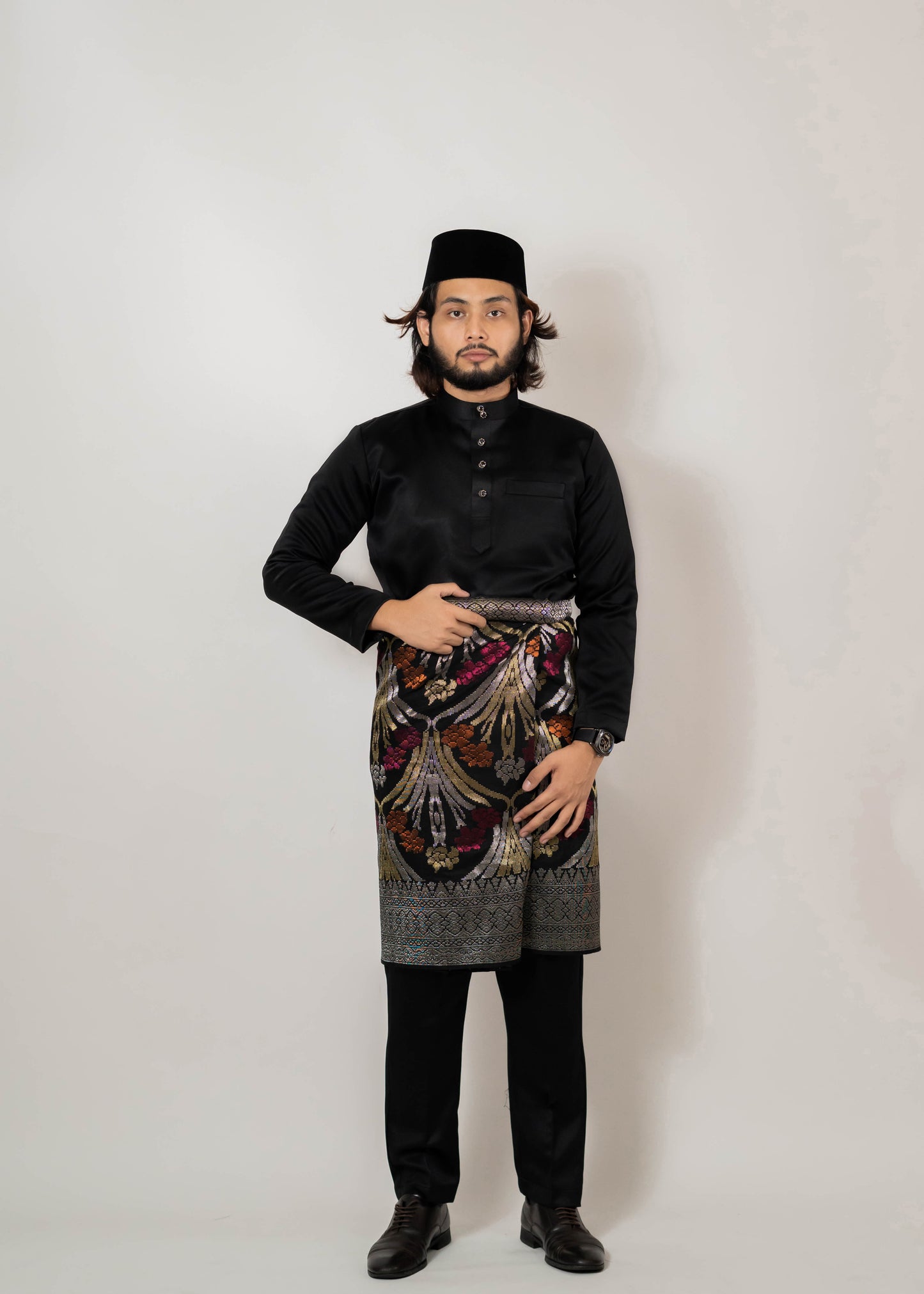Baju Melayu Duchess Black Clearance Sale