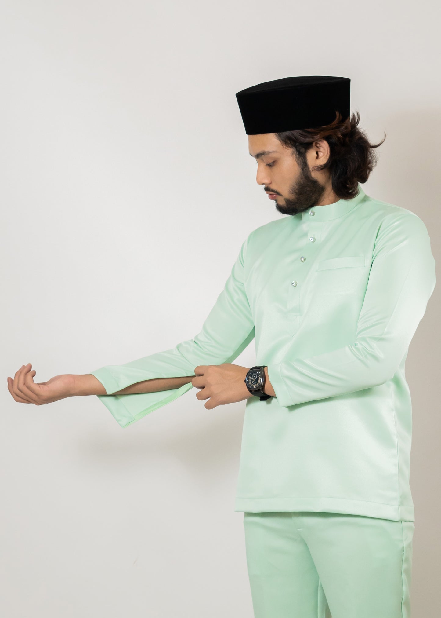 Baju Melayu Duchess Mint Green Clearance Sale