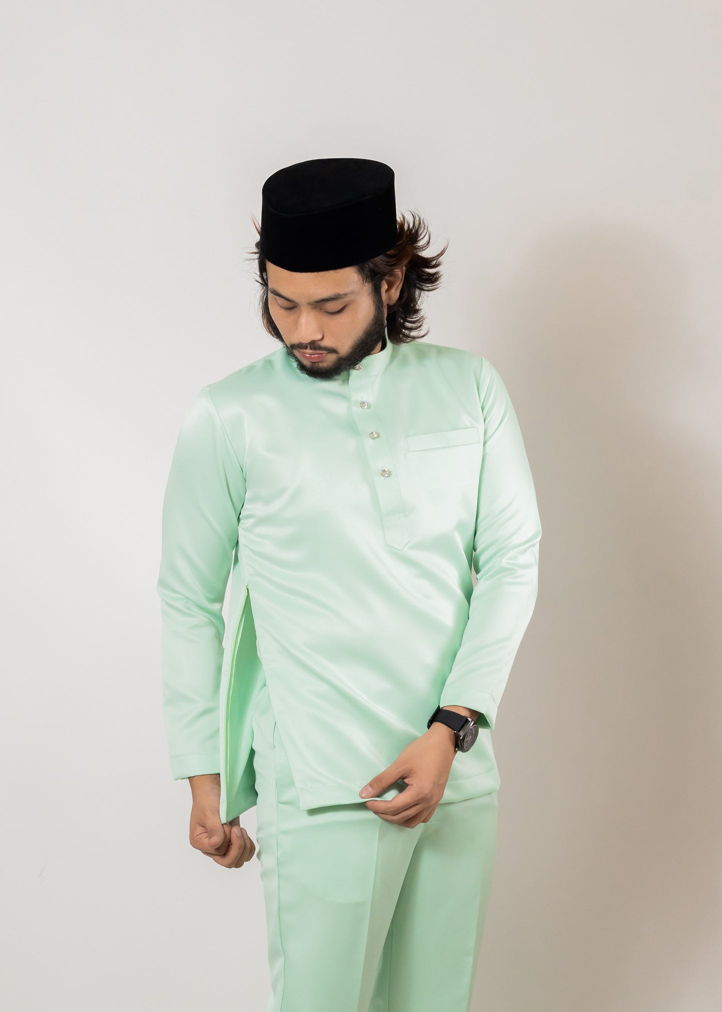 Baju Melayu Duchess Mint Green Clearance Sale