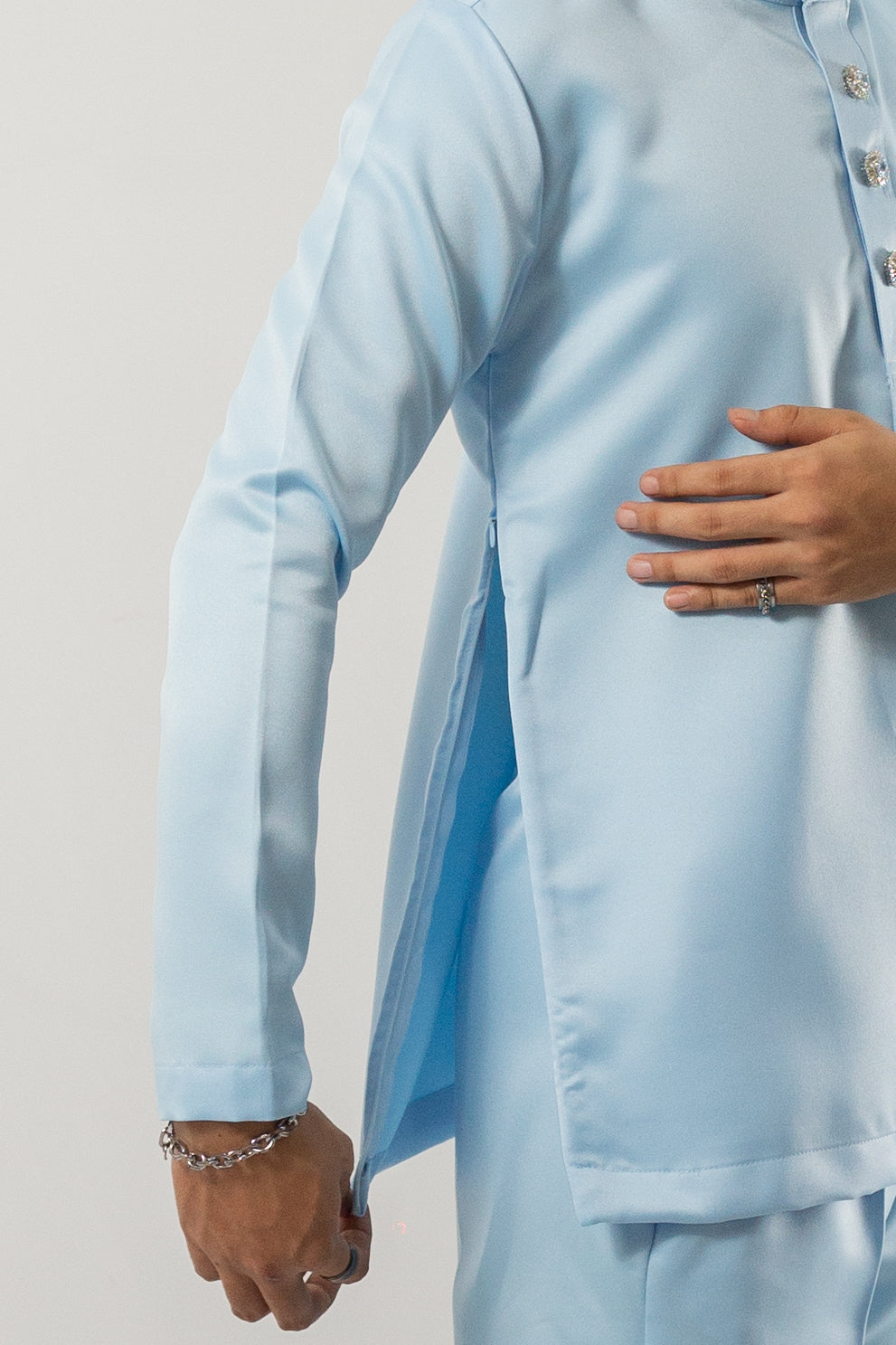 Baju Melayu Baby Blue Clearance Sale