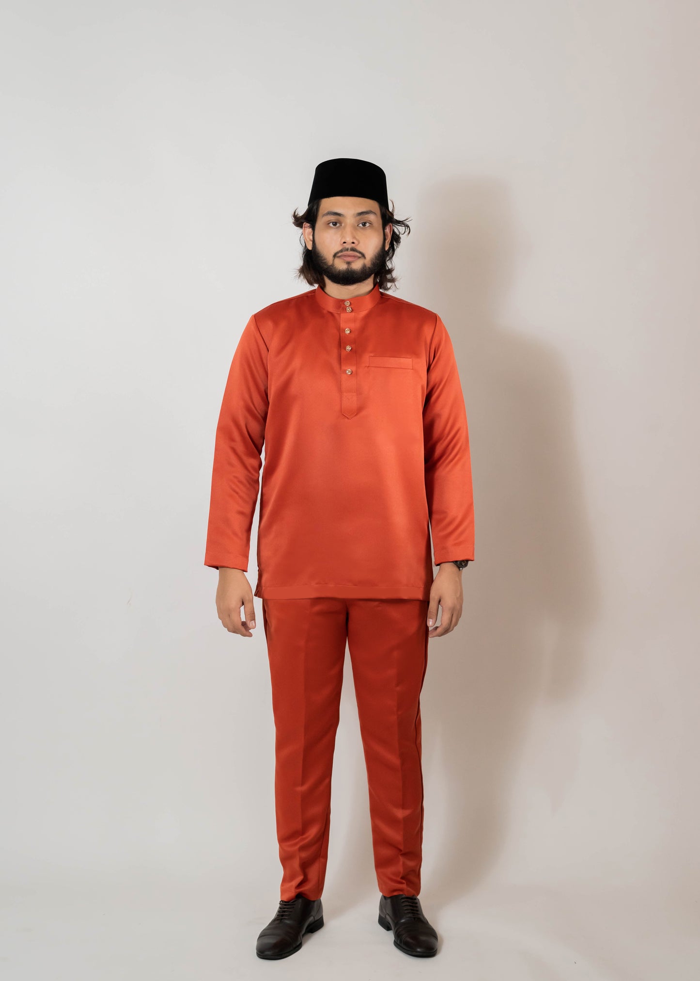 Baju Melayu Duchess Orange Brick Clearance Sale