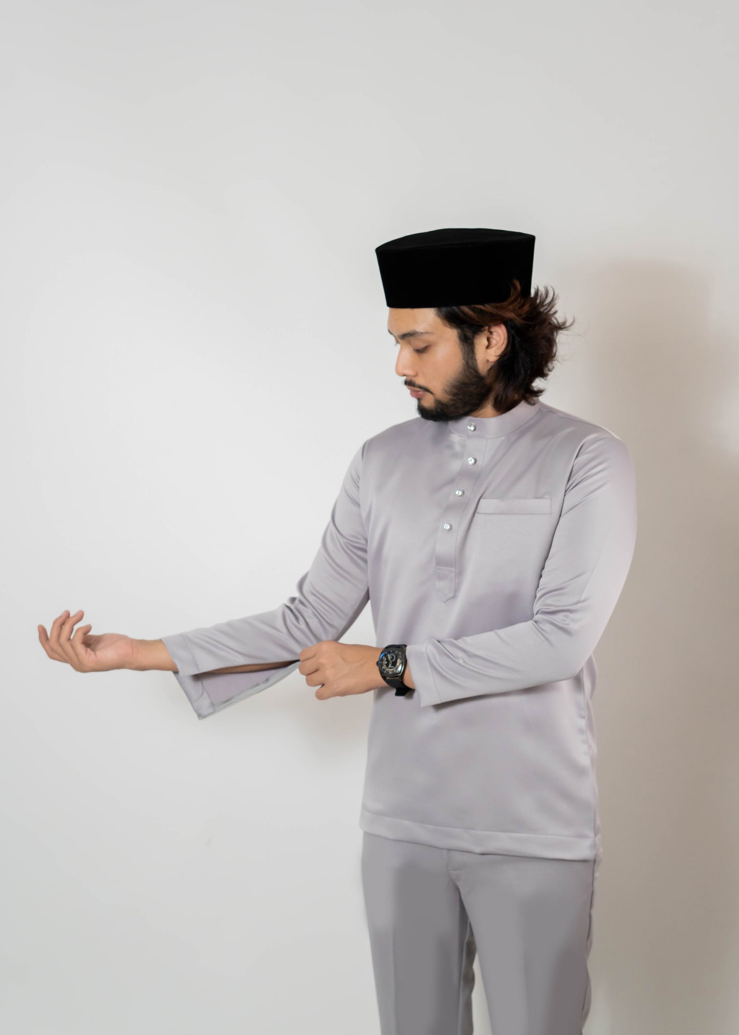 Baju Melayu Duchess Grey Clearance Sale