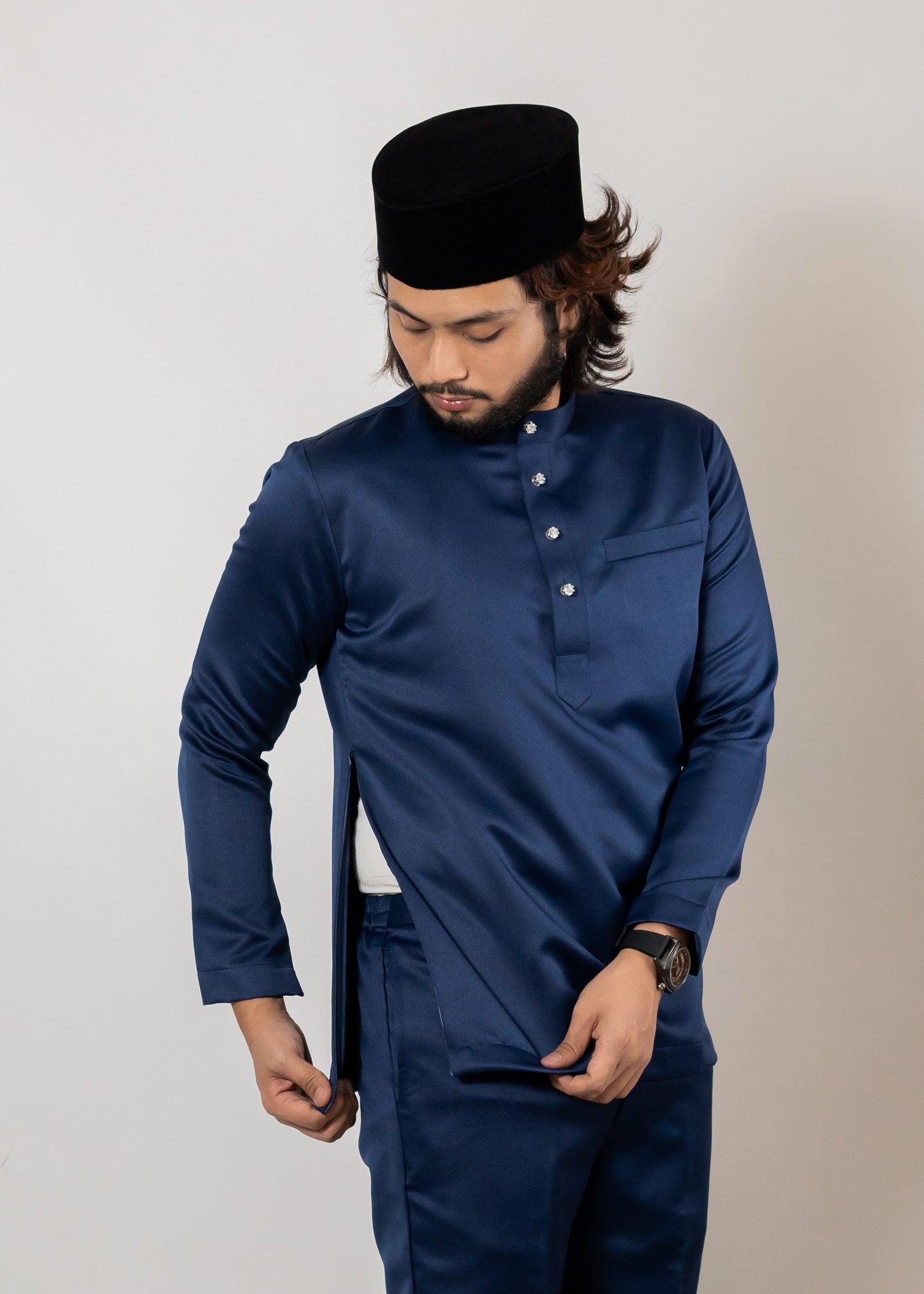 Baju Melayu Dark Blue Clearance Sale