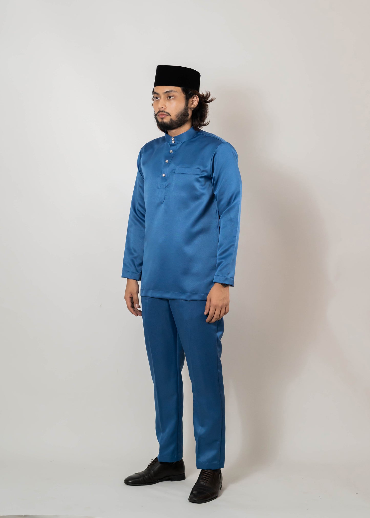 Baju Melayu Duchess Dust Blue Clearance Sale