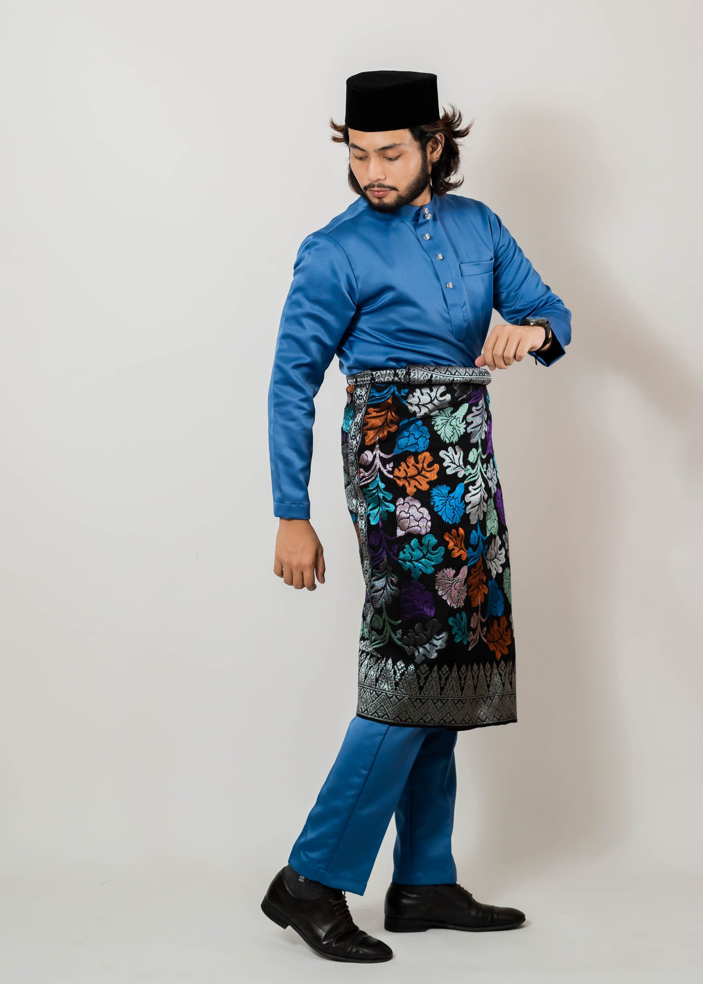 Baju Melayu Duchess Dust Blue Clearance Sale