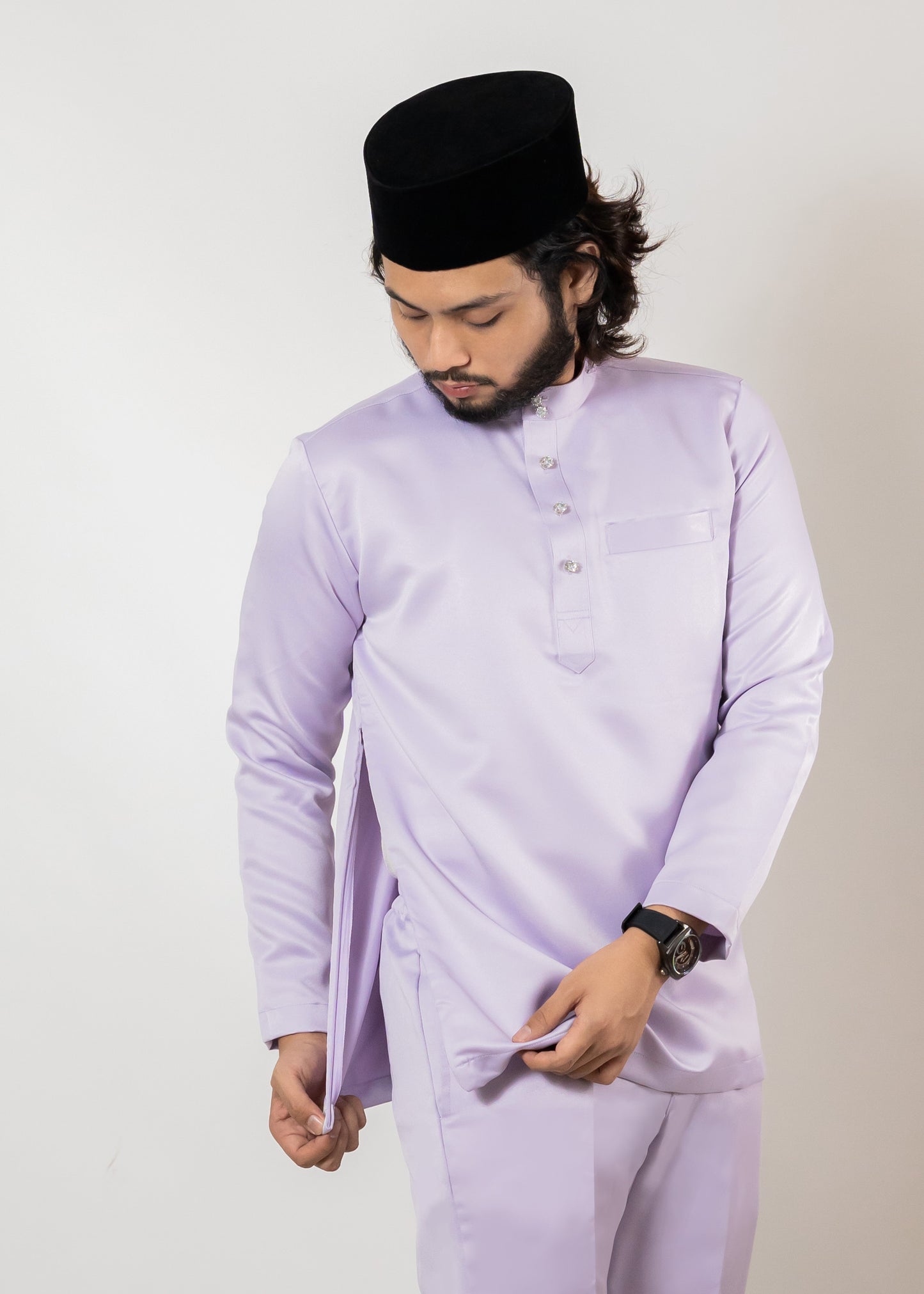 Baju Melayu Lilac Clearance Sale