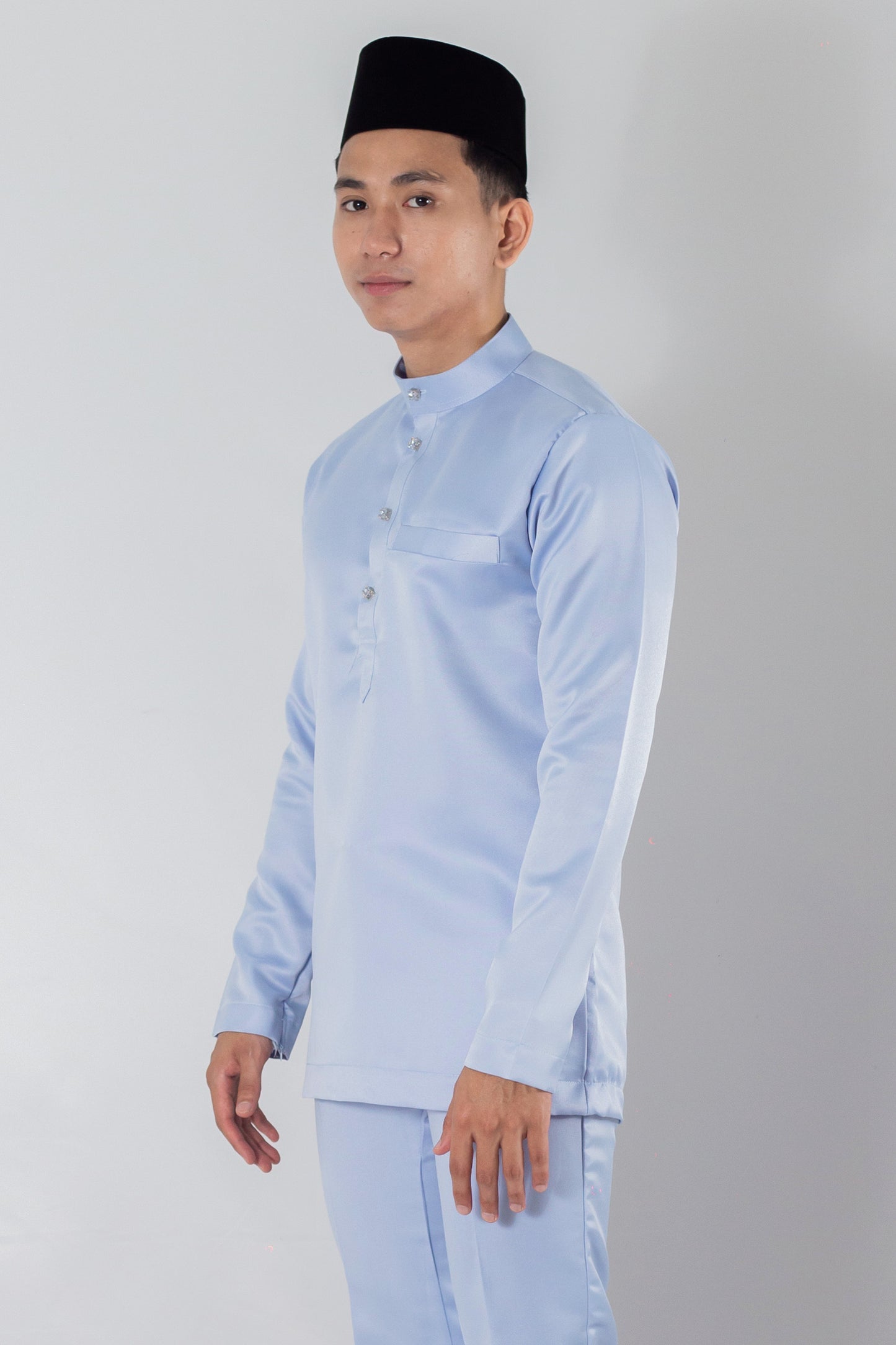 Baju Melayu Soft Blue