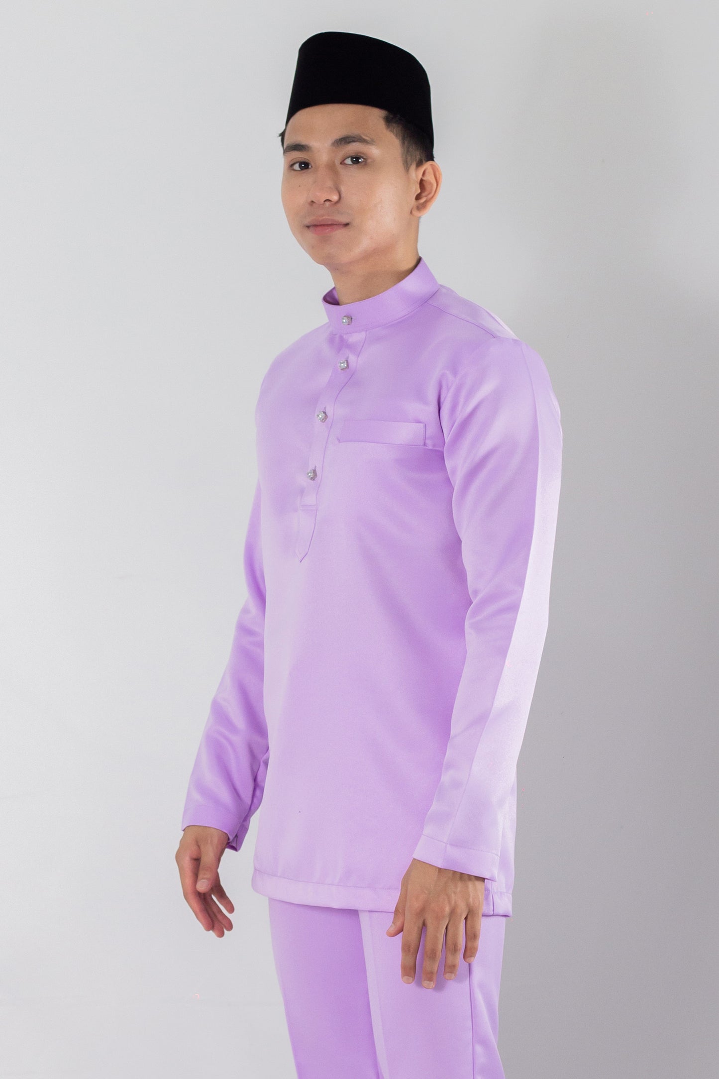 Baju Melayu Soft Purple